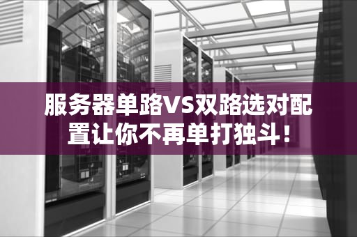 服务器单路VS双路选对配置让你不再单打独斗！