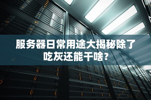 服务器日常用途大揭秘除了吃灰还能干啥？