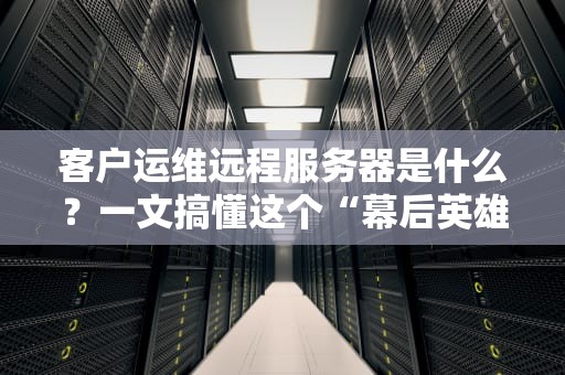 客户运维远程服务器是什么？一文搞懂这个“幕后英雄”的日常！