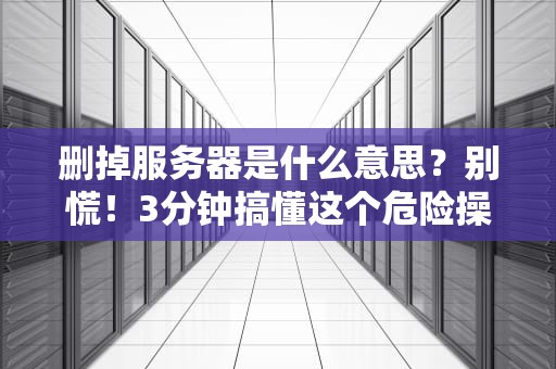 删掉服务器是什么意思？别慌！3分钟搞懂这个危险操作的真相