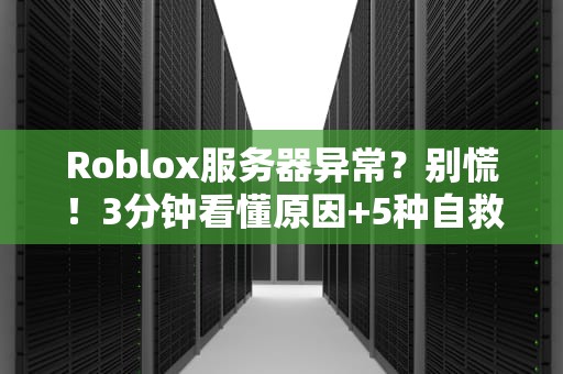Roblox服务器异常？别慌！3分钟看懂原因+5种自救妙招