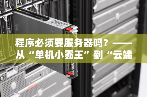 程序必须要服务器吗？——从“单机小霸王”到“云端大佬”的进化史
