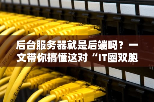 后台服务器就是后端吗？一文带你搞懂这对“IT圈双胞胎”的差别！