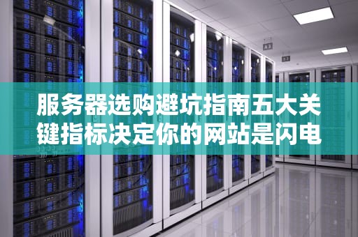 服务器选购避坑指南五大关键指标决定你的网站是闪电侠还是树懒君