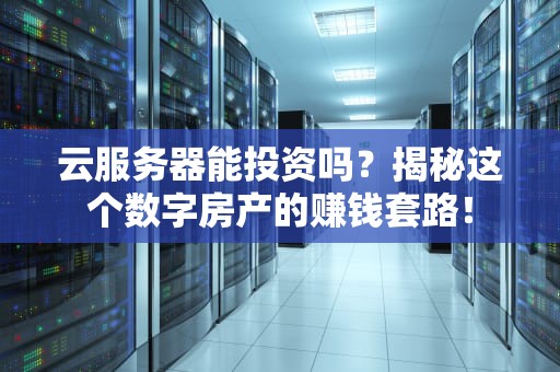 云服务器能投资吗？揭秘这个数字房产的赚钱套路！