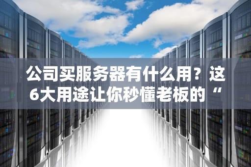 公司买服务器有什么用？这6大用途让你秒懂老板的“钞能力”！
