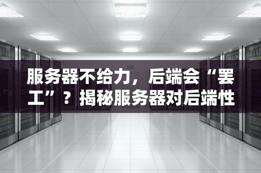 服务器不给力，后端会“罢工”？揭秘服务器对后端性能的致命影响！