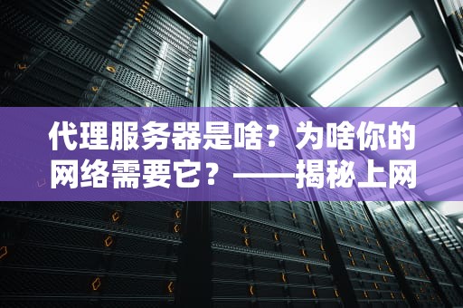 代理服务器是啥？为啥你的网络需要它？——揭秘上网“隐身术”背后的硬核科技！