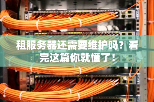 租服务器还需要维护吗？看完这篇你就懂了！