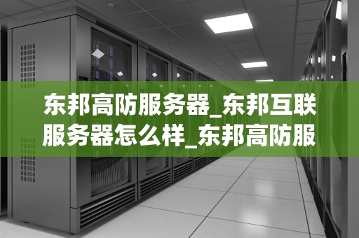 东邦高防服务器_东邦互联服务器怎么样_东邦高防服务器——网络安全的坚实屏障