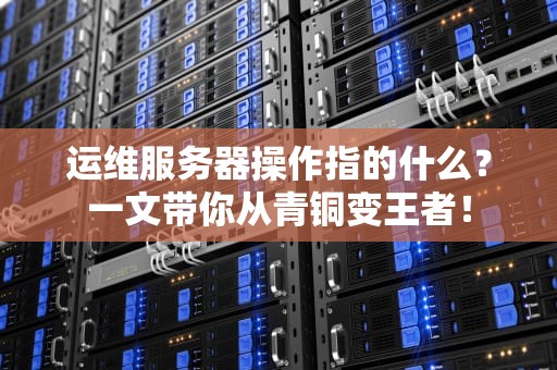 运维服务器操作指的什么？一文带你从青铜变王者！