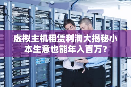 虚拟主机租赁利润大揭秘小本生意也能年入百万？