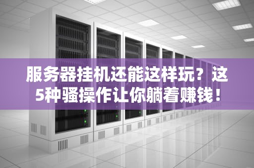 服务器挂机还能这样玩？这5种骚操作让你躺着赚钱！