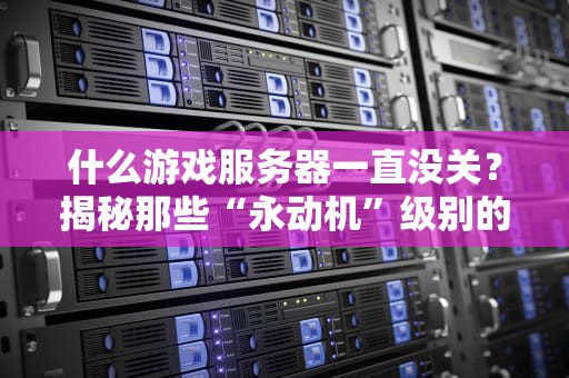 什么游戏服务器一直没关？揭秘那些“永动机”级别的游戏神服！