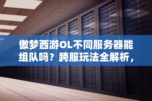 网络游戏服务器大盘点从菜鸟到骨灰级玩家必知的服务器知识