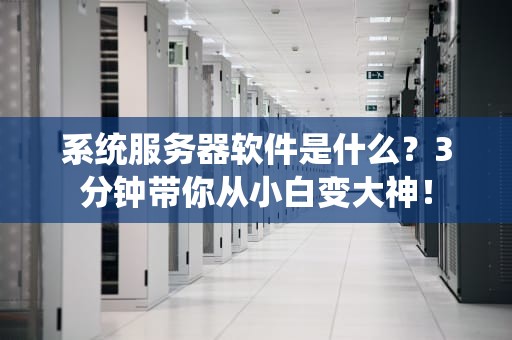 系统服务器软件是什么？3分钟带你从小白变大神！