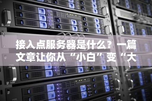 接入点服务器是什么？一篇文章让你从“小白”变“大神”！