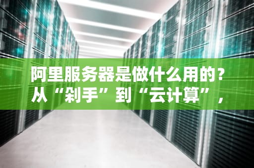 阿里服务器是做什么用的？从“剁手”到“云计算”，一文搞懂马云的科技印钞机！