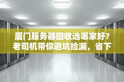 厦门服务器回收选哪家好？老司机带你避坑捡漏，省下一个亿！