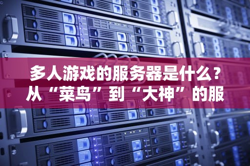 多人游戏的服务器是什么？从“菜鸟”到“大神”的服务器科普指南！