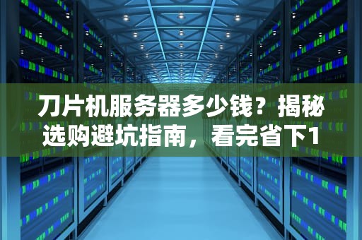刀片机服务器多少钱？揭秘选购避坑指南，看完省下10万块！