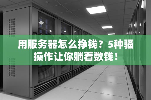 用服务器怎么挣钱？5种骚操作让你躺着数钱！