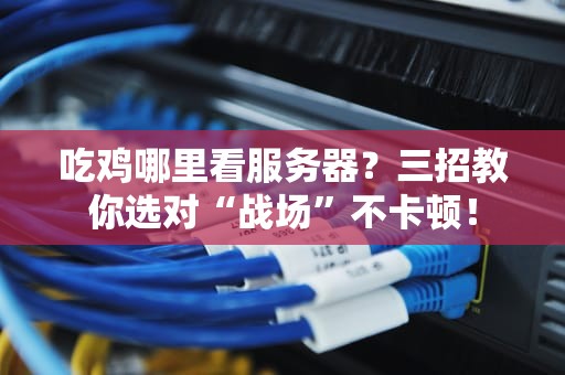 吃鸡哪里看服务器？三招教你选对“战场”不卡顿！