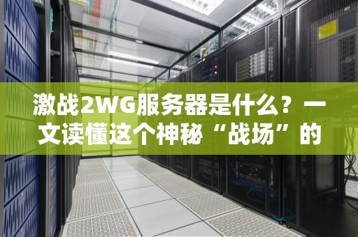 激战2WG服务器是什么？一文读懂这个神秘“战场”的真相！
