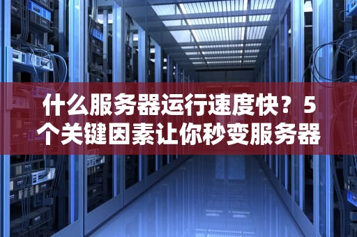 什么服务器运行速度快？5个关键因素让你秒变服务器老司机！