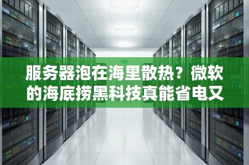 服务器泡在海里散热？微软的海底捞黑科技真能省电又环保？
