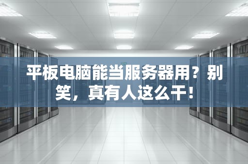 平板电脑能当服务器用？别笑，真有人这么干！