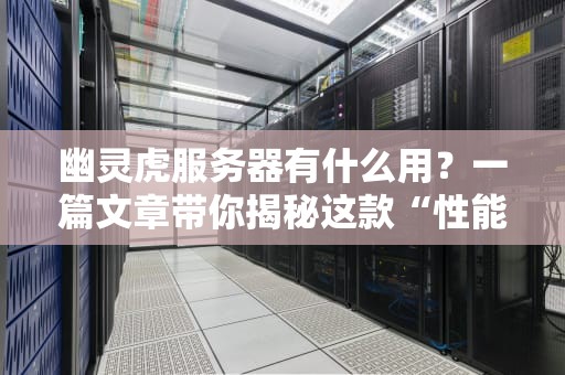 幽灵虎服务器有什么用？一篇文章带你揭秘这款“性能怪兽”的隐藏技能！