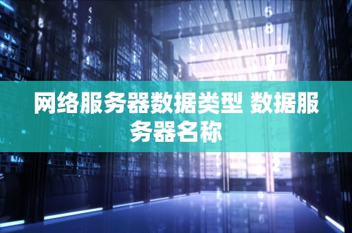 网络服务器数据类型 数据服务器名称