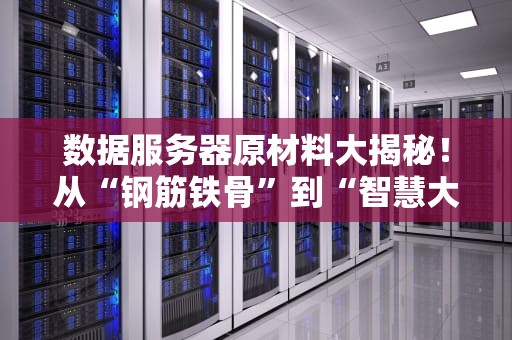 数据服务器原材料大揭秘！从“钢筋铁骨”到“智慧大脑”的科技之旅