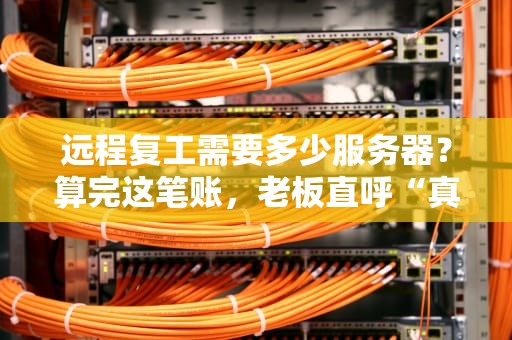 远程复工需要多少服务器？算完这笔账，老板直呼“真香”！