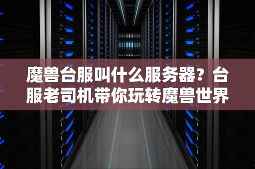 魔兽台服叫什么服务器？台服老司机带你玩转魔兽世界亚服！