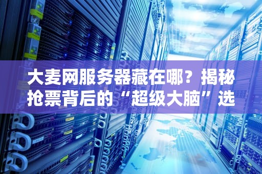 大麦网服务器藏在哪？揭秘抢票背后的“超级大脑”选址玄学！