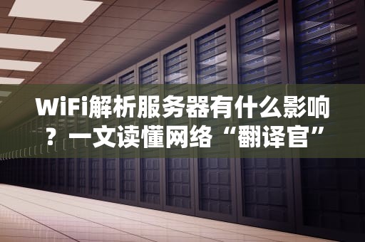 WiFi解析服务器有什么影响？一文读懂网络“翻译官”的隐藏技能！