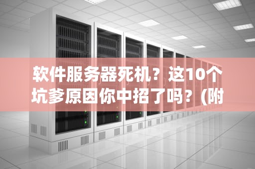 软件服务器死机？这10个坑爹原因你中招了吗？(附专业排雷指南)