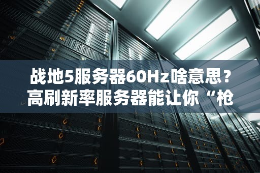 战地5服务器60Hz啥意思？高刷新率服务器能让你“枪枪爆头”吗？
