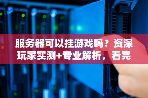 服务器可以挂游戏吗？资深玩家实测+专业解析，看完秒懂！