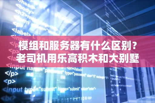 模组和服务器有什么区别？老司机用乐高积木和大别墅给你讲明白！