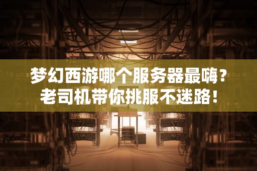 梦幻西游哪个服务器最嗨？老司机带你挑服不迷路！