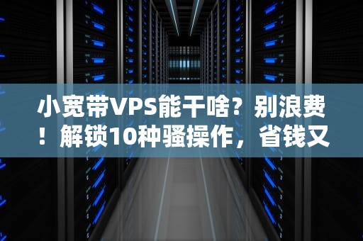 小宽带VPS能干啥？别浪费！解锁10种骚操作，省钱又实用！