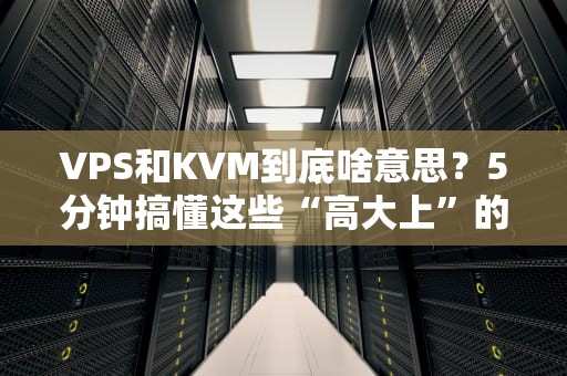 VPS和KVM到底啥意思？5分钟搞懂这些“高大上”的服务器黑话！
