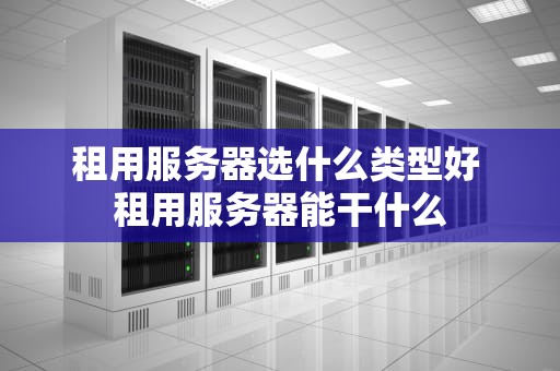 租用服务器选什么类型好 租用服务器能干什么
