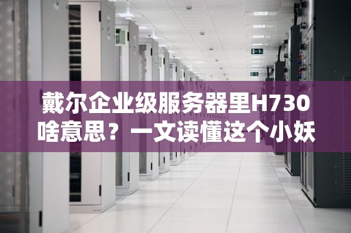 戴尔企业级服务器里H730啥意思？一文读懂这个小妖精的十八般武艺