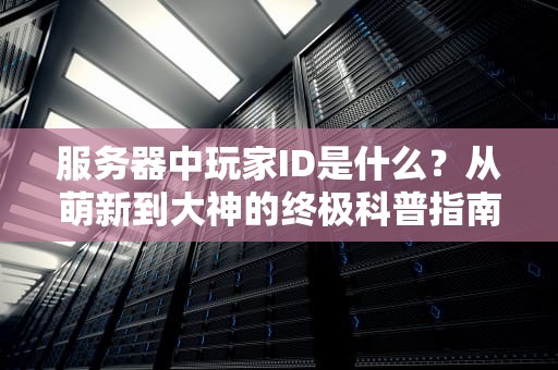服务器中玩家ID是什么？从萌新到大神的终极科普指南！