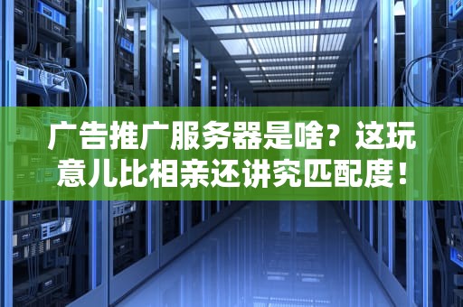 广告推广服务器是啥？这玩意儿比相亲还讲究匹配度！