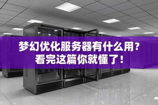 梦幻优化服务器有什么用？看完这篇你就懂了！